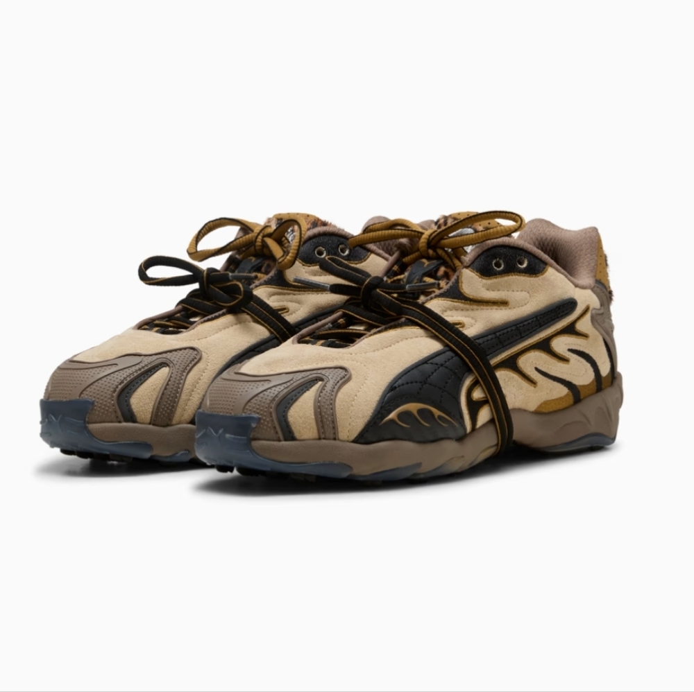 A$AP Rocky & Puma Women's Toasted Almond and Leopard Sneakers 8W 6.5M
